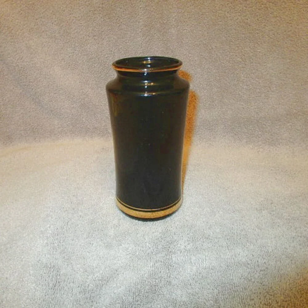 Vintage Japan Art of Chokin Vase 24K Gold Trim Copper Gilded Exotic Asian MCM